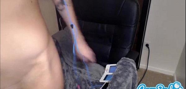  teen kacie castle giving her pussy a massage on her private cam show